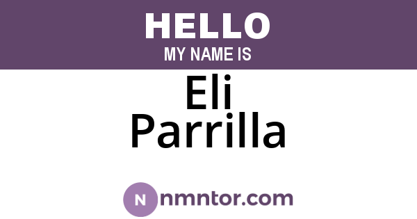 Eli Parrilla