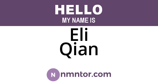 Eli Qian