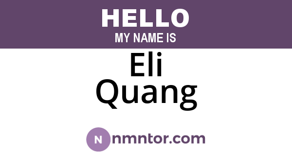 Eli Quang