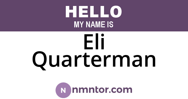 Eli Quarterman