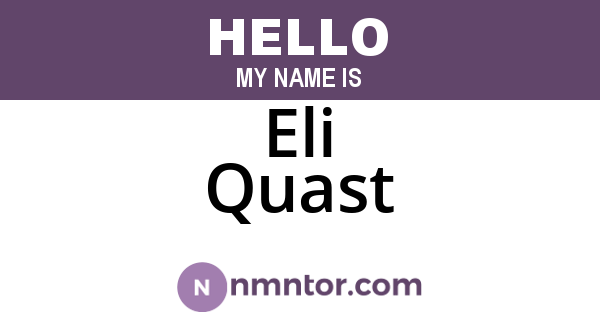 Eli Quast