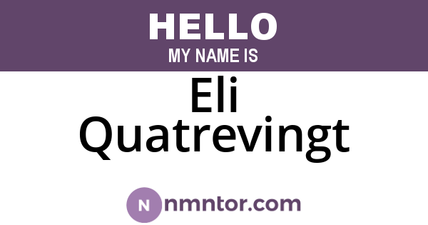 Eli Quatrevingt
