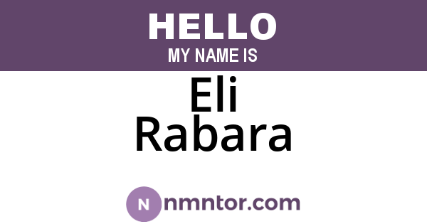 Eli Rabara