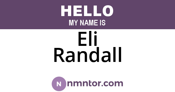 Eli Randall