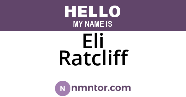 Eli Ratcliff