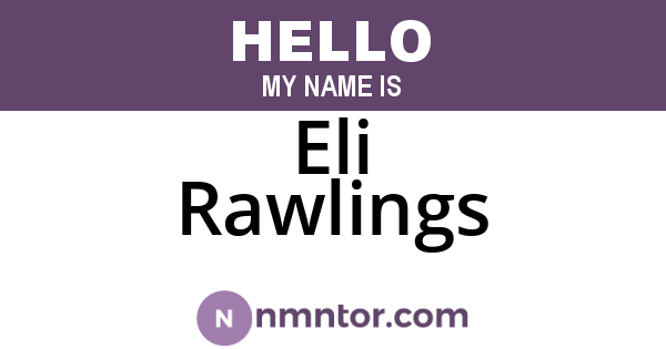 Eli Rawlings