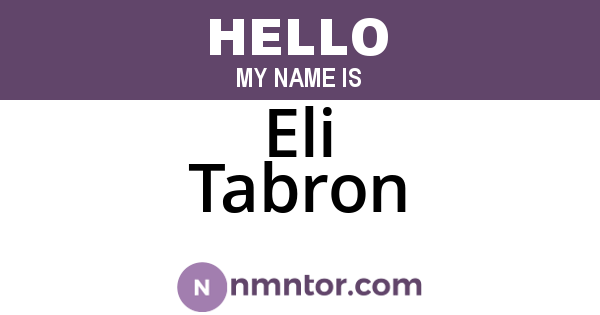 Eli Tabron