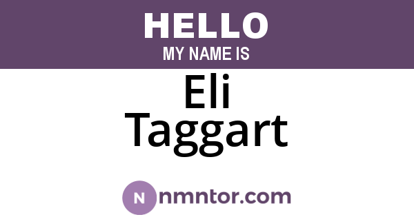 Eli Taggart