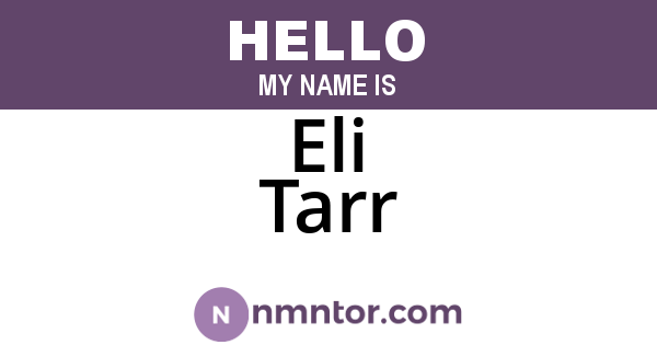 Eli Tarr