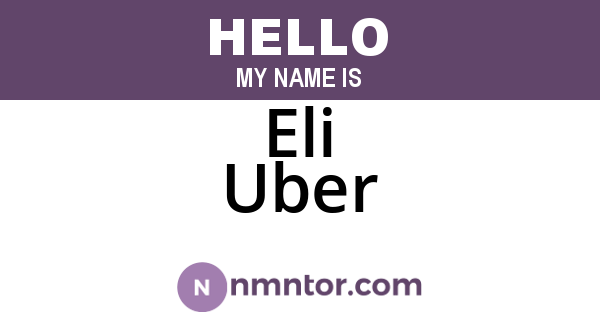 Eli Uber