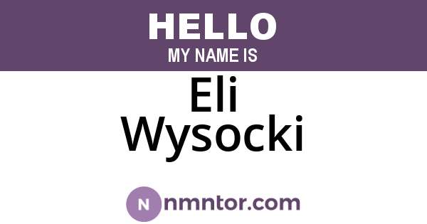 Eli Wysocki