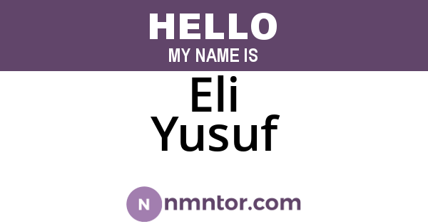 Eli Yusuf