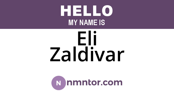 Eli Zaldivar