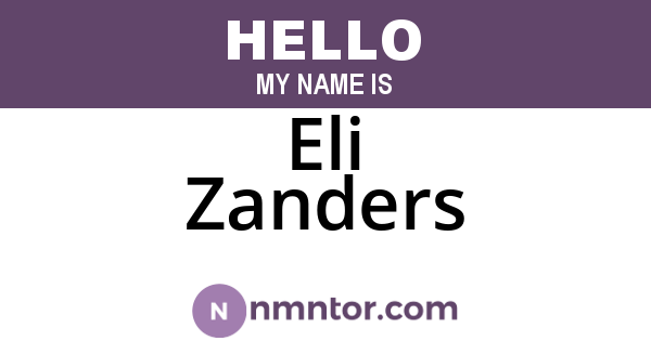 Eli Zanders