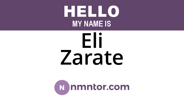Eli Zarate