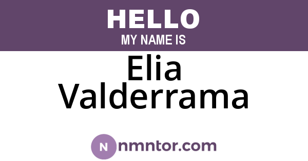Elia Valderrama