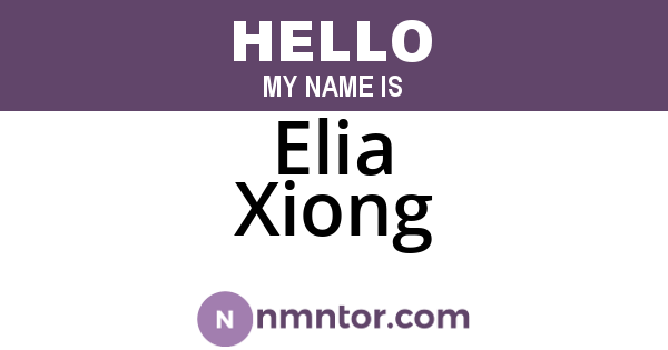 Elia Xiong