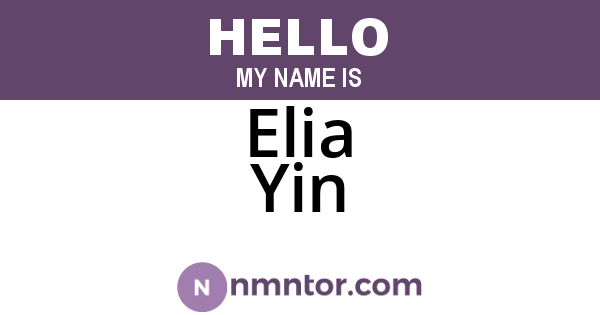 Elia Yin