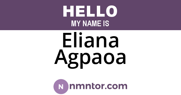 Eliana Agpaoa