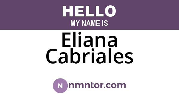 Eliana Cabriales