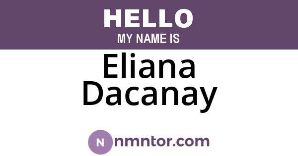Eliana Dacanay