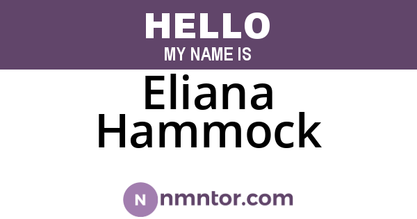 Eliana Hammock