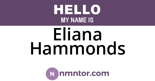 Eliana Hammonds