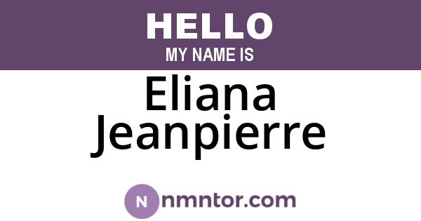 Eliana Jeanpierre