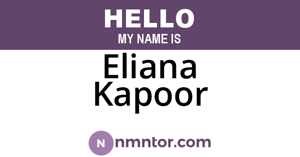 Eliana Kapoor