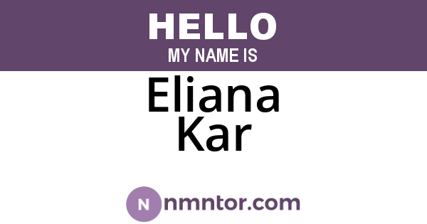 Eliana Kar