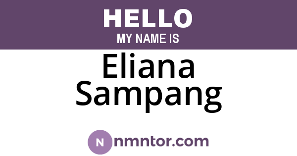 Eliana Sampang