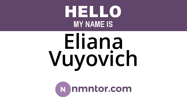 Eliana Vuyovich