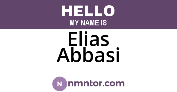 Elias Abbasi