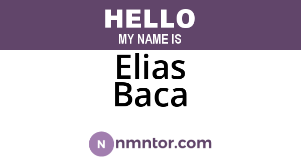 Elias Baca