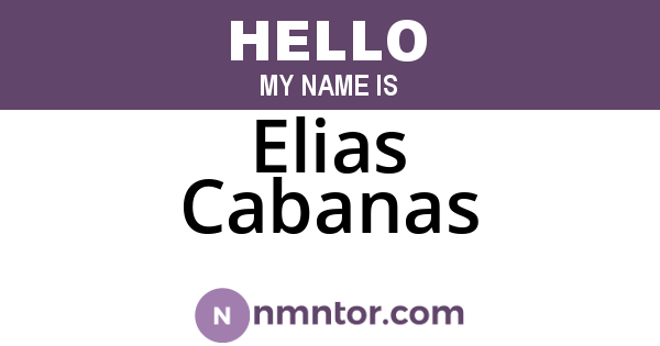 Elias Cabanas