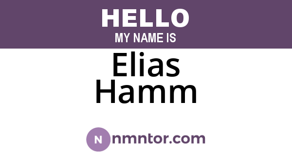 Elias Hamm