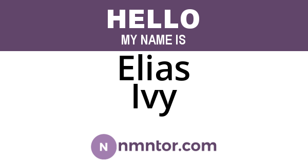 Elias Ivy