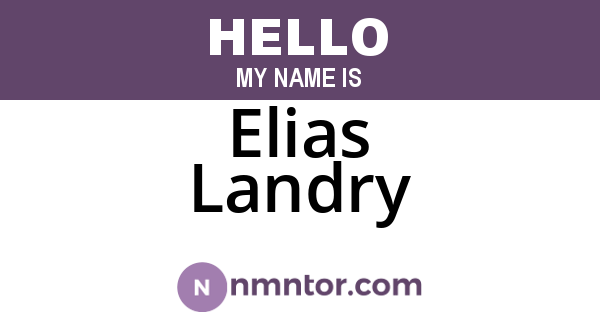Elias Landry