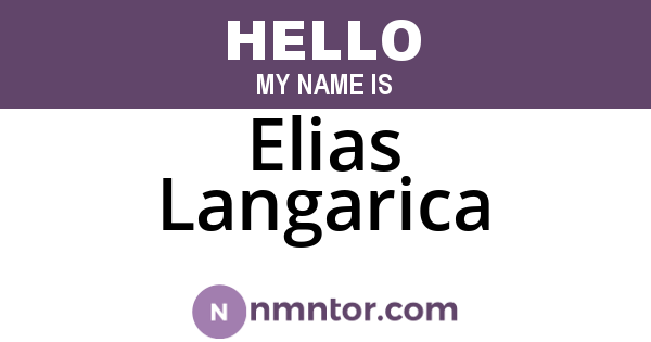 Elias Langarica