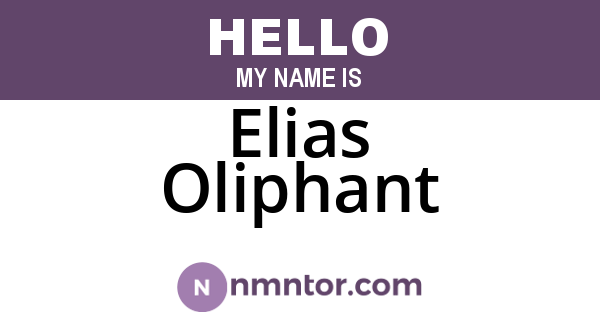 Elias Oliphant