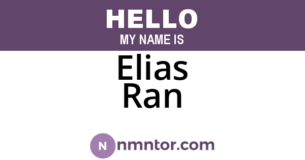 Elias Ran