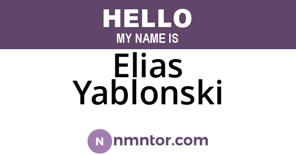 Elias Yablonski