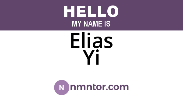 Elias Yi