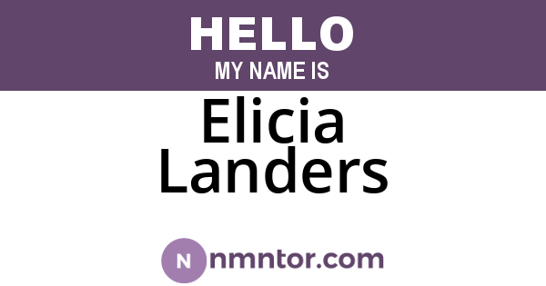 Elicia Landers