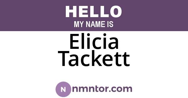 Elicia Tackett