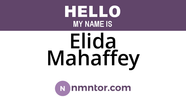 Elida Mahaffey