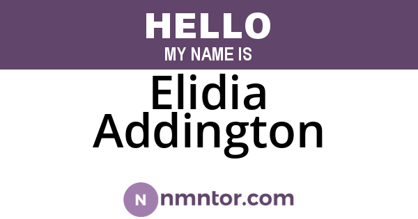 Elidia Addington