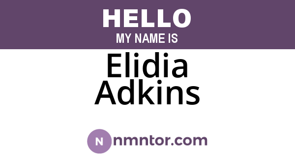 Elidia Adkins