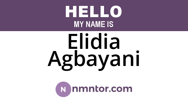 Elidia Agbayani