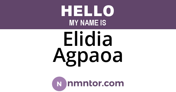 Elidia Agpaoa